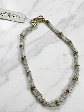 Lauren Ralph Lauren Two-Tone Multi-Chain Ringed Collar Necklace